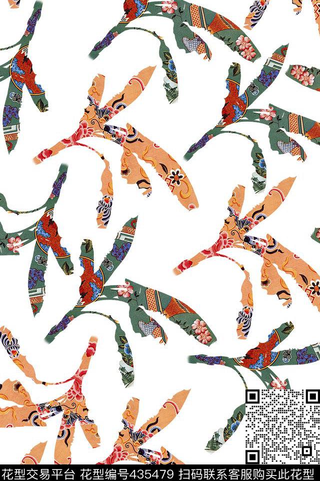 芭蕉衬衫民族传统印花华亿平台下载（图片编号: 435479） - 瓦栏（Walan）