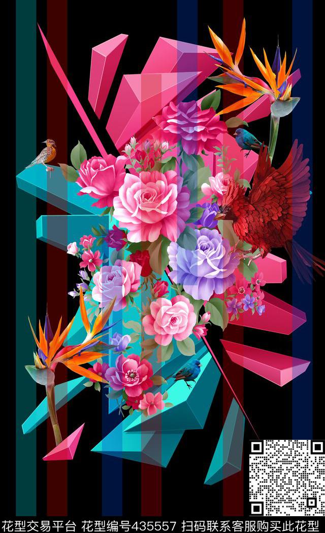 3D立体定位个性动物数码印花华亿平台下载（图片编号: 435557） - 瓦栏（Walan）