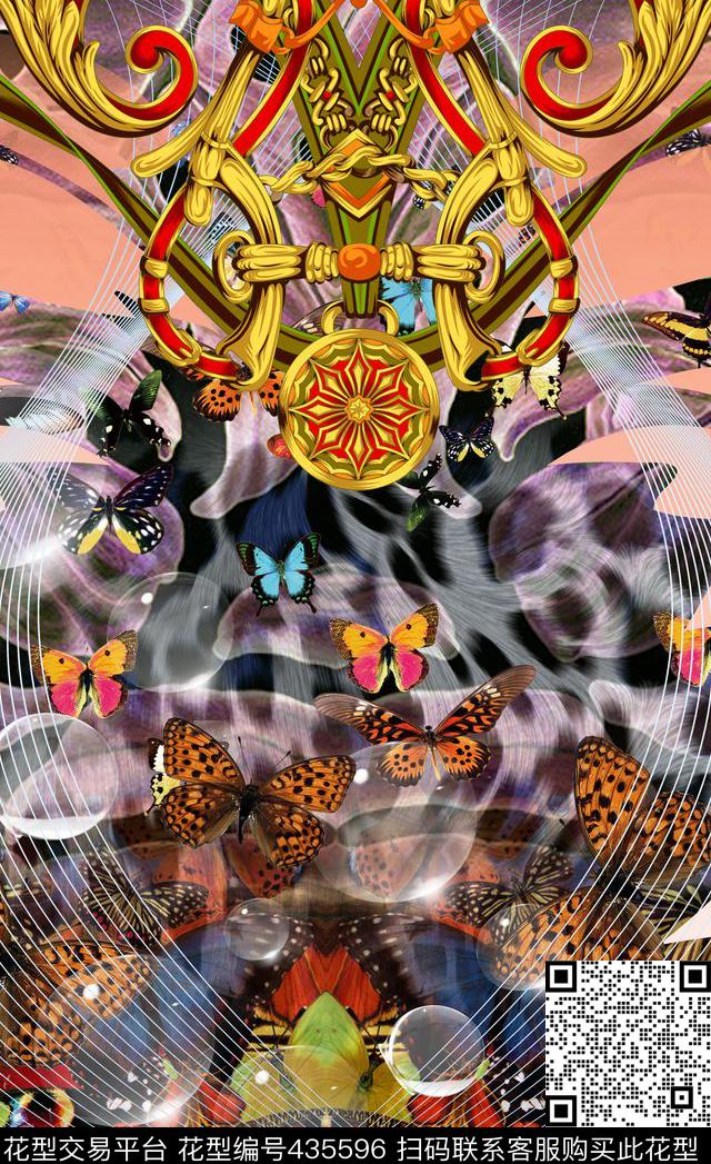 豹纹大牌定位花数码印花华亿平台下载（图片编号: 435596） - 瓦栏（Walan）