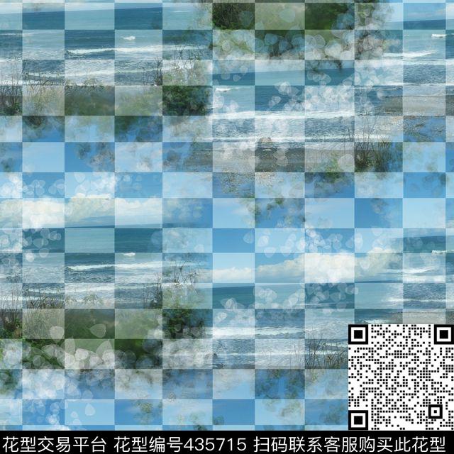 抽象风景几何数码印花华亿平台下载（图片编号: 435715） - 瓦栏（Walan）