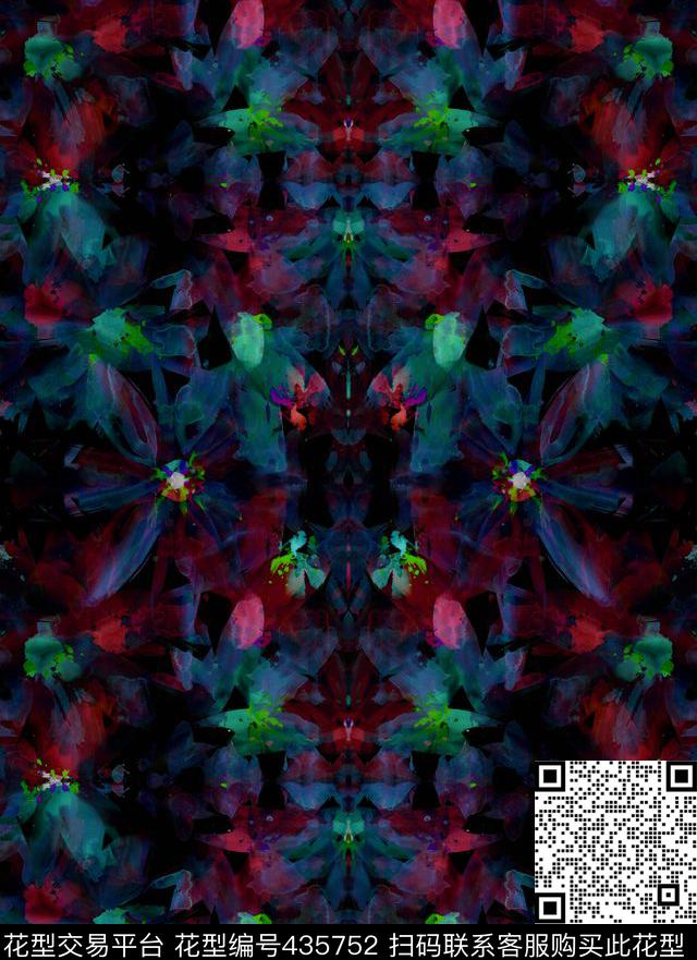 暗色调梦幻时尚男装数码印花华亿平台下载（图片编号: 435752） - 瓦栏（Walan）