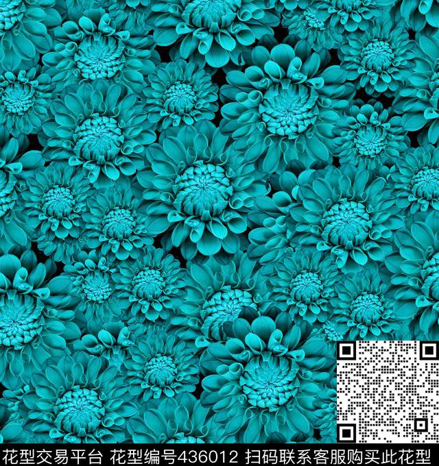 花卉立体大牌传统印花华亿平台下载（图片编号: 436012） - 瓦栏（Walan）