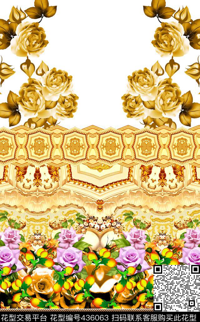 花抽象欧美数码印花华亿平台下载（图片编号: 436063） - 瓦栏（Walan）