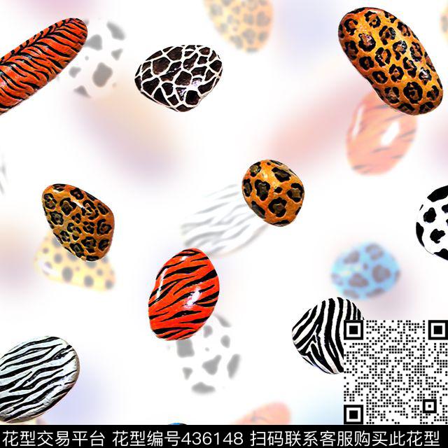 斑马纹豹纹彩绘数码印花华亿平台下载（图片编号: 436148） - 瓦栏（Walan）