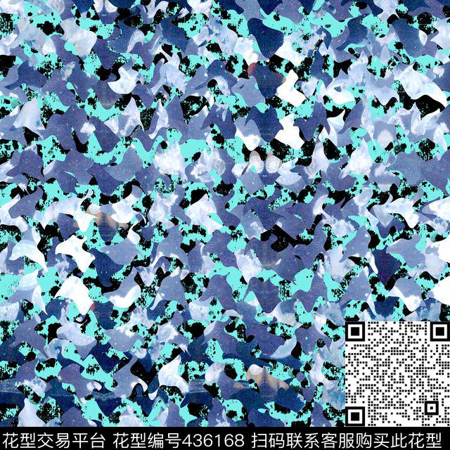 潮流复古墨点数码印花华亿平台下载（图片编号: 436168） - 瓦栏（Walan）