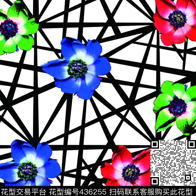 花裙子条子数码印花华亿平台下载（图片编号: 436255） - 瓦栏（Walan）