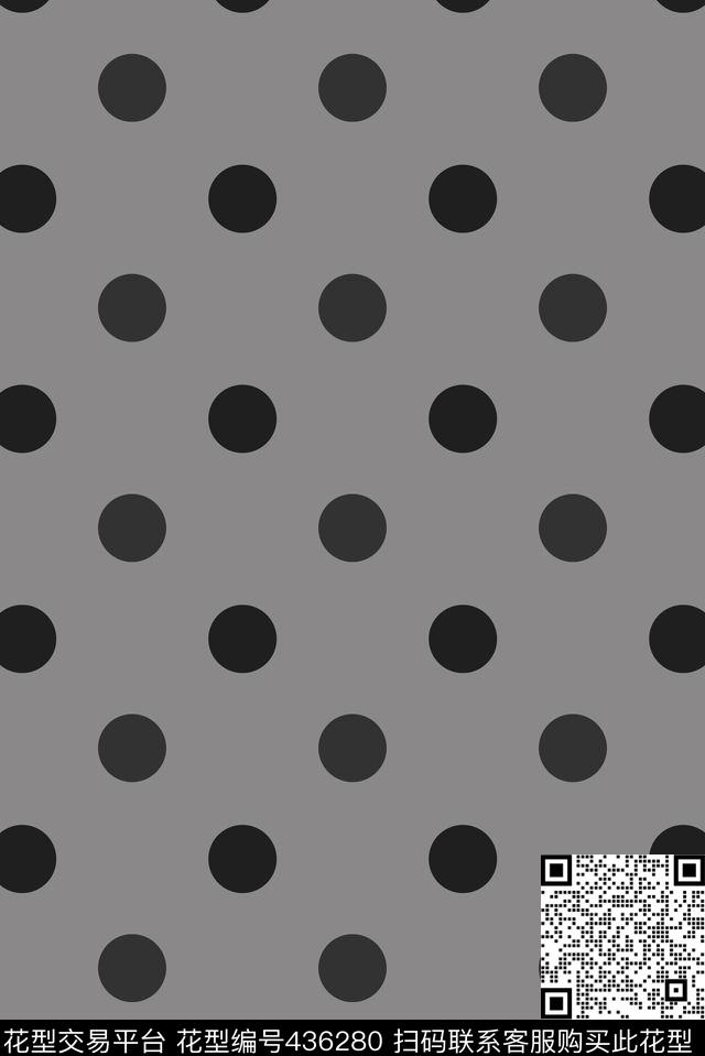 潮流简约时尚圆圈圆点传统印花华亿平台下载（图片编号: 436280） - 瓦栏（Walan）