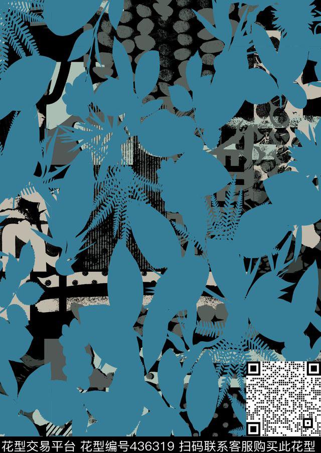 潮流衬衫华亿平台抽象传统印花华亿平台下载（图片编号: 436319） - 瓦栏（Walan）