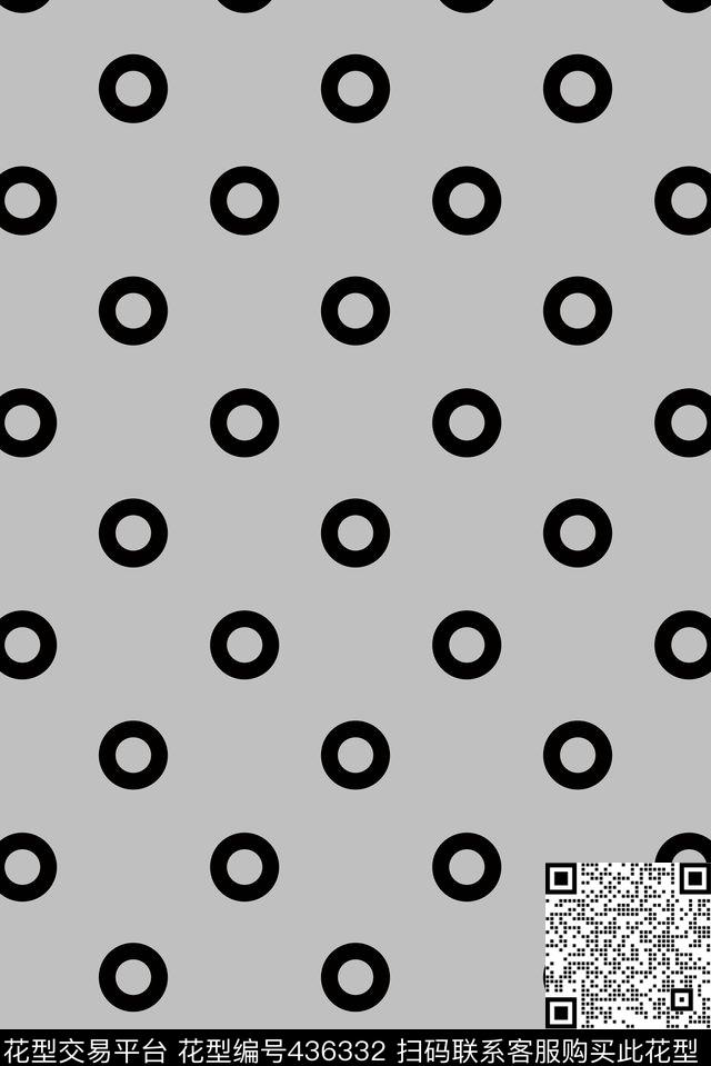 潮流简约时尚圆圈圆点传统印花华亿平台下载（图片编号: 436332） - 瓦栏（Walan）