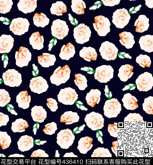 花抽象欧美数码印花华亿平台下载（图片编号: 436410） - 瓦栏（Walan）
