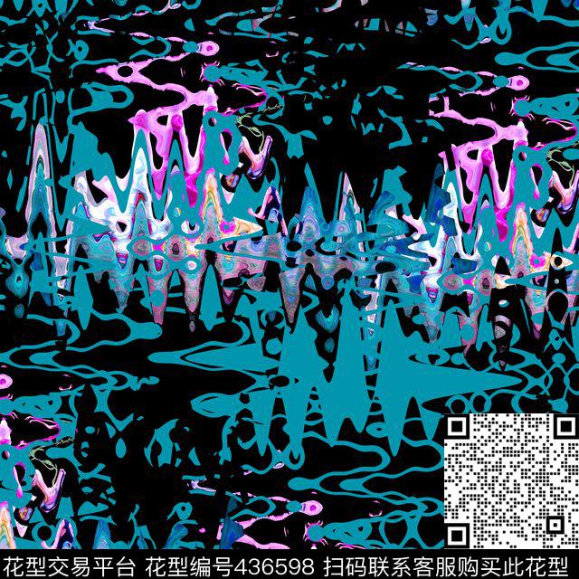 潮流抽象复古数码印花华亿平台下载（图片编号: 436598） - 瓦栏（Walan）