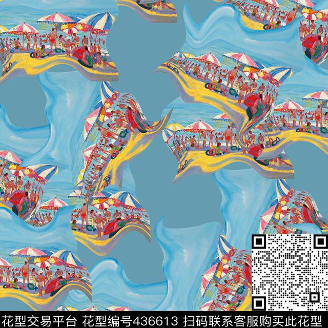 潮流衬衫华亿平台复古数码印花华亿平台下载（图片编号: 436613） - 瓦栏（Walan）