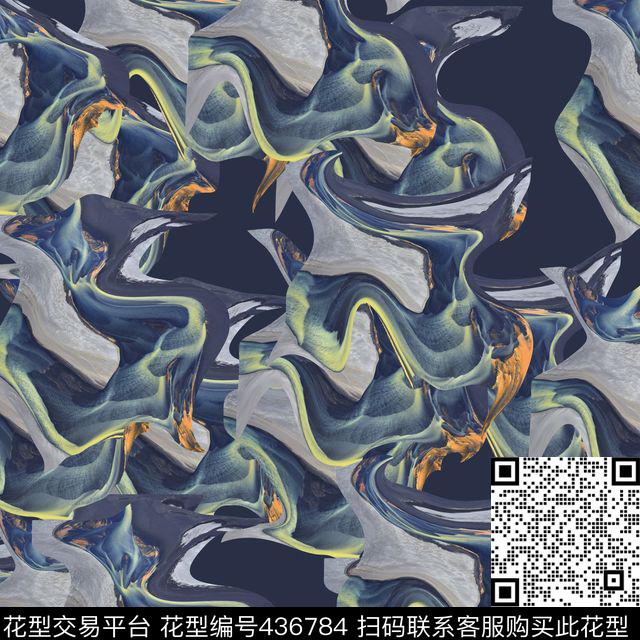 潮流抽象复古数码印花华亿平台下载（图片编号: 436784） - 瓦栏（Walan）