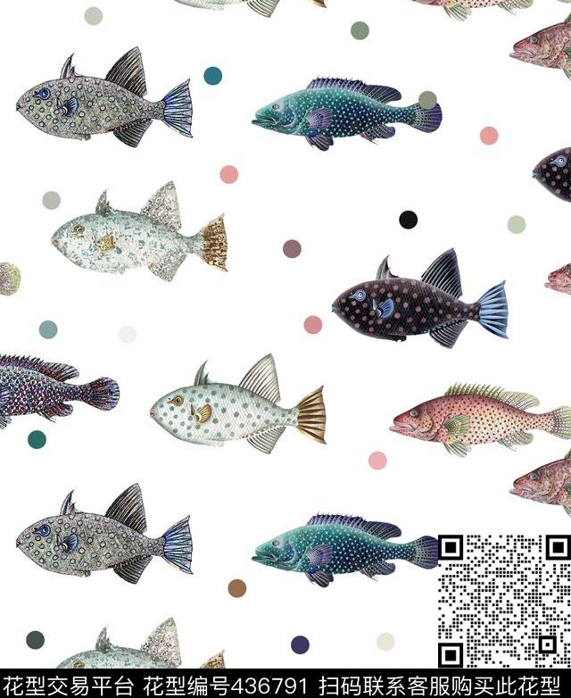 动物鱼儿个性男装数码印花华亿平台下载（图片编号: 436791） - 瓦栏（Walan）
