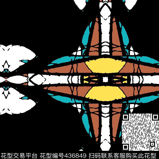 十字镖树叶花外套花传统印花华亿平台下载（图片编号: 436849） - 瓦栏（Walan）