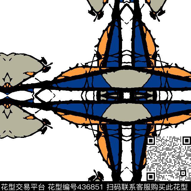 树叶花外套花十字镖传统印花华亿平台下载（图片编号: 436851） - 瓦栏（Walan）