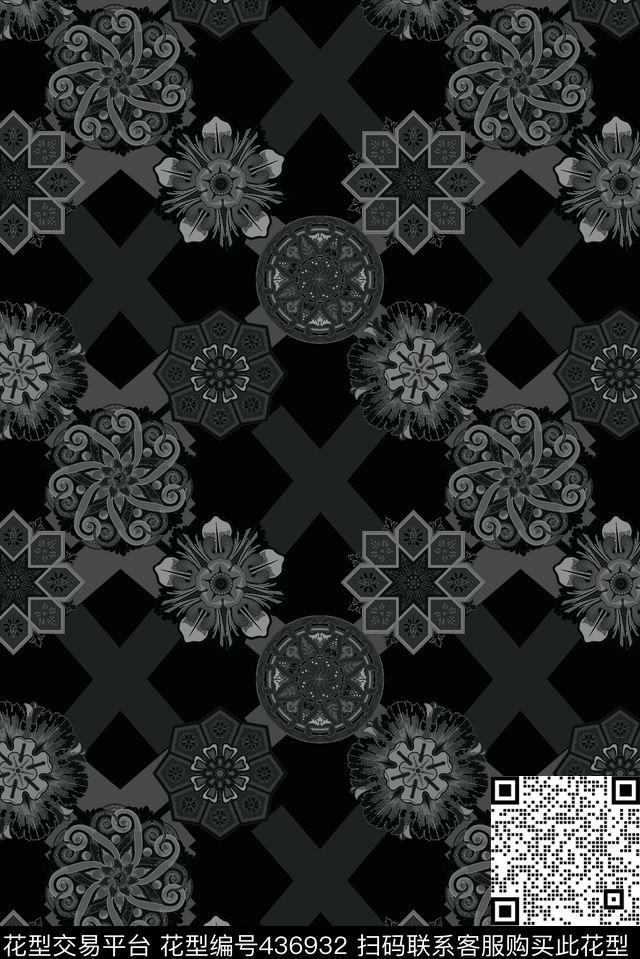 传统小清新条纹传统纹样时尚传统印花华亿平台下载（图片编号: 436932） - 瓦栏（Walan）