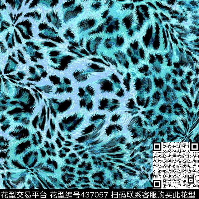 雕板流动豹纹数码印花华亿平台下载（图片编号: 437057） - 瓦栏（Walan）