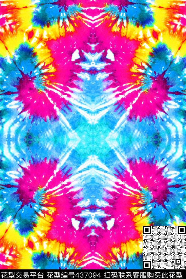 民族风情多彩泥点数码印花华亿平台下载（图片编号: 437094） - 瓦栏（Walan）