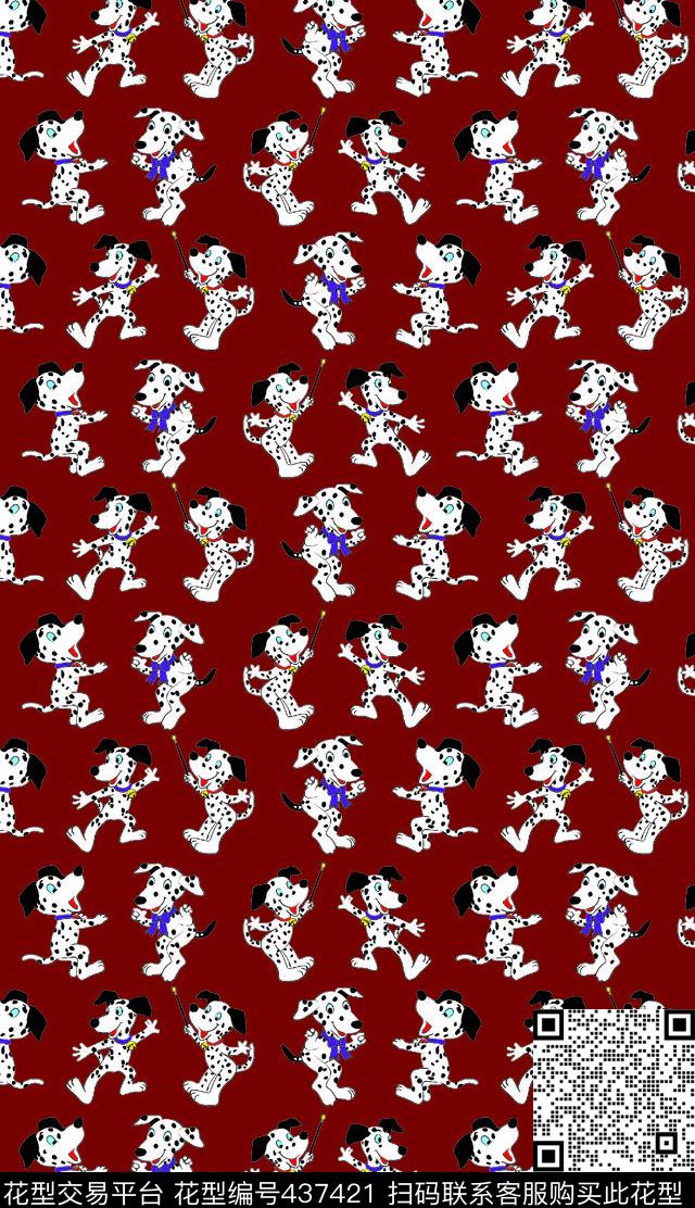 卡通动物狗狗传统印花华亿平台下载（图片编号: 437421） - 瓦栏（Walan）