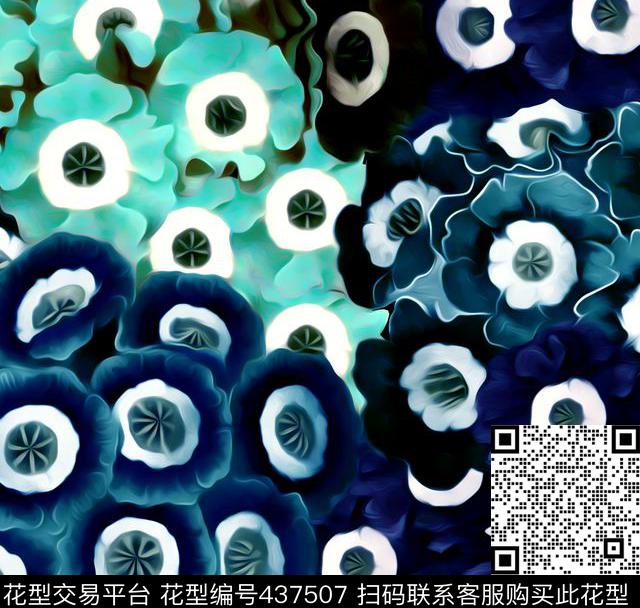 复古花卉秋冬数码印花华亿平台下载（图片编号: 437507） - 瓦栏（Walan）