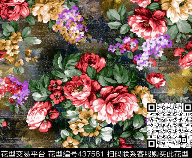 时尚面料华亿平台数码印花流行华亿平台数码印花华亿平台下载（图片编号: 437581） - 瓦栏（Walan）