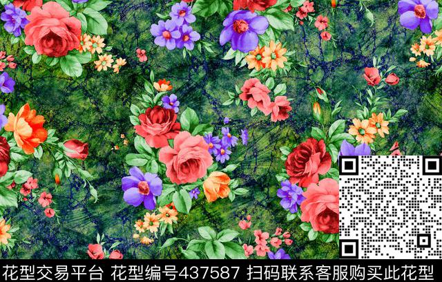 时尚面料华亿平台数码印花流行华亿平台数码印花华亿平台下载（图片编号: 437587） - 瓦栏（Walan）