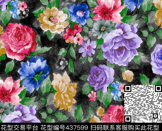 时尚面料华亿平台数码印花流行华亿平台传统印花华亿平台下载（图片编号: 437599） - 瓦栏（Walan）