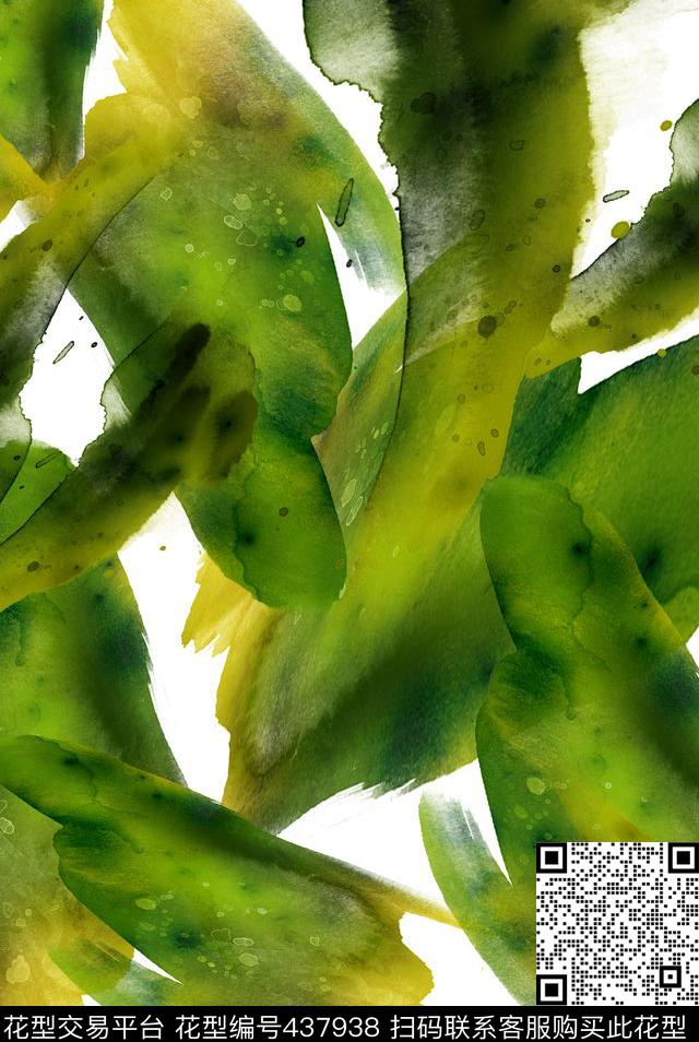 绘画笔触流行元素随性数码印花华亿平台下载（图片编号: 437938） - 瓦栏（Walan）