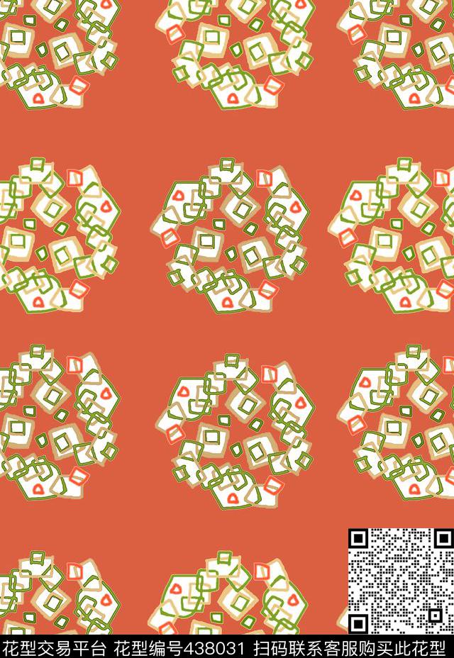 抽象多色花卉传统印花华亿平台下载（图片编号: 438031） - 瓦栏（Walan）