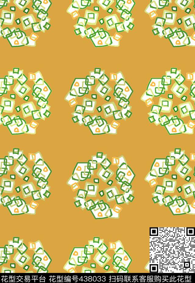 抽象多色花卉传统印花华亿平台下载（图片编号: 438033） - 瓦栏（Walan）