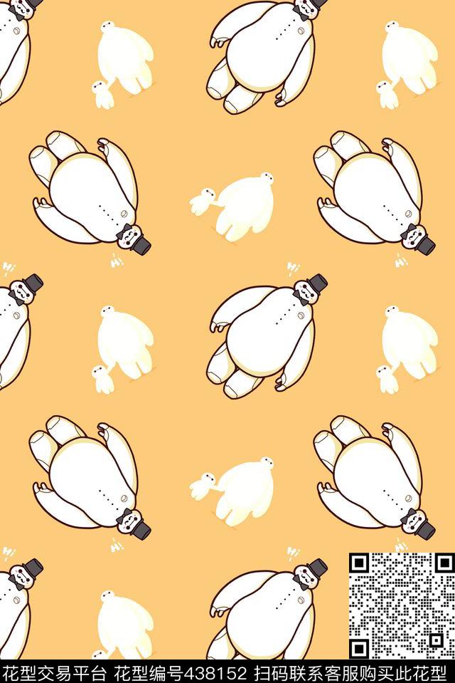 卡通童趣大白小清新传统印花华亿平台下载（图片编号: 438152） - 瓦栏（Walan）