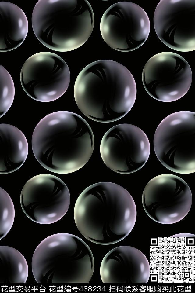 小清新泡沫潮流数码印花华亿平台下载（图片编号: 438234） - 瓦栏（Walan）