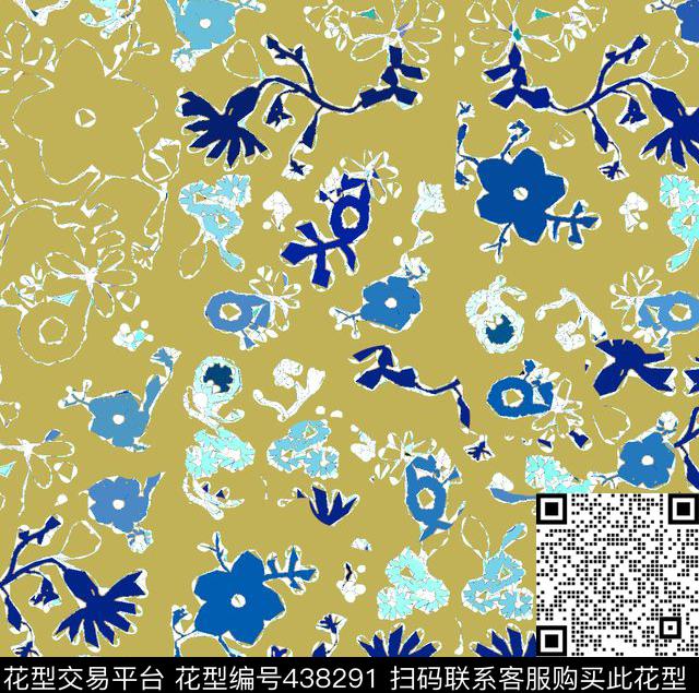 花田园流行时尚传统印花华亿平台下载（图片编号: 438291） - 瓦栏（Walan）