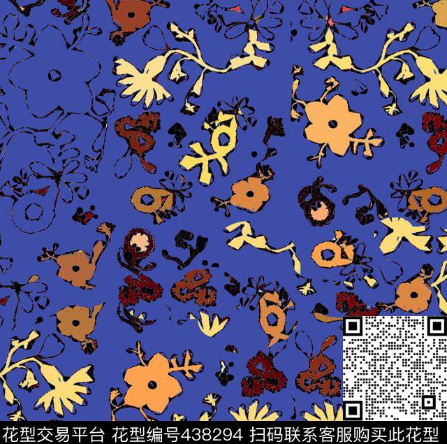 花田园流行时尚传统印花华亿平台下载（图片编号: 438294） - 瓦栏（Walan）