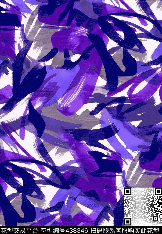 笔刷几何服饰华亿平台传统印花华亿平台下载（图片编号: 438346） - 瓦栏（Walan）