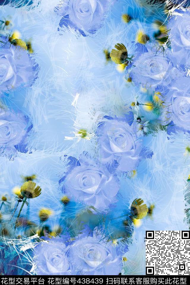 潮流春夏华亿平台淡雅数码印花华亿平台下载（图片编号: 438439） - 瓦栏（Walan）