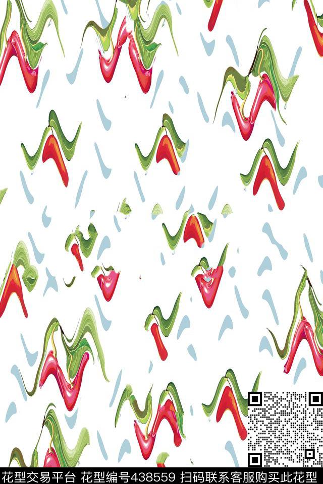 彩色色块素材蜡笔涂鸦水波纹效果泼墨现代数码数码印花华亿平台下载（图片编号: 438559） - 瓦栏（Walan）