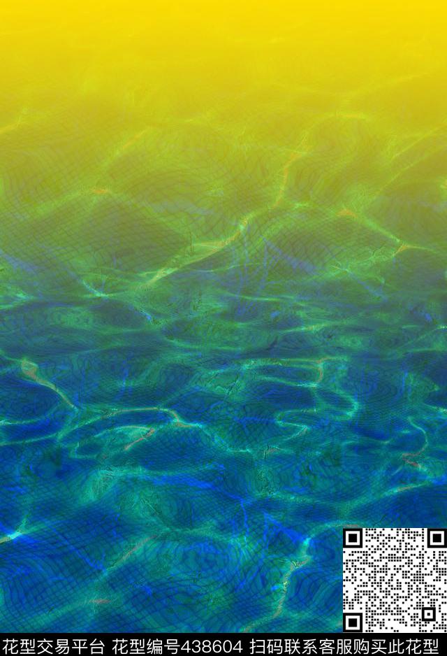 潮牌肌理水纹数码印花华亿平台下载（图片编号: 438604） - 瓦栏（Walan）