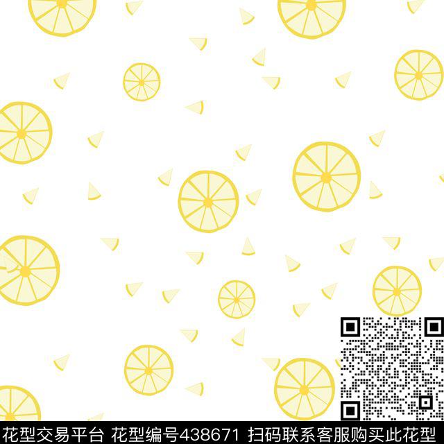 文艺几何柠檬数码印花华亿平台下载（图片编号: 438671） - 瓦栏（Walan）