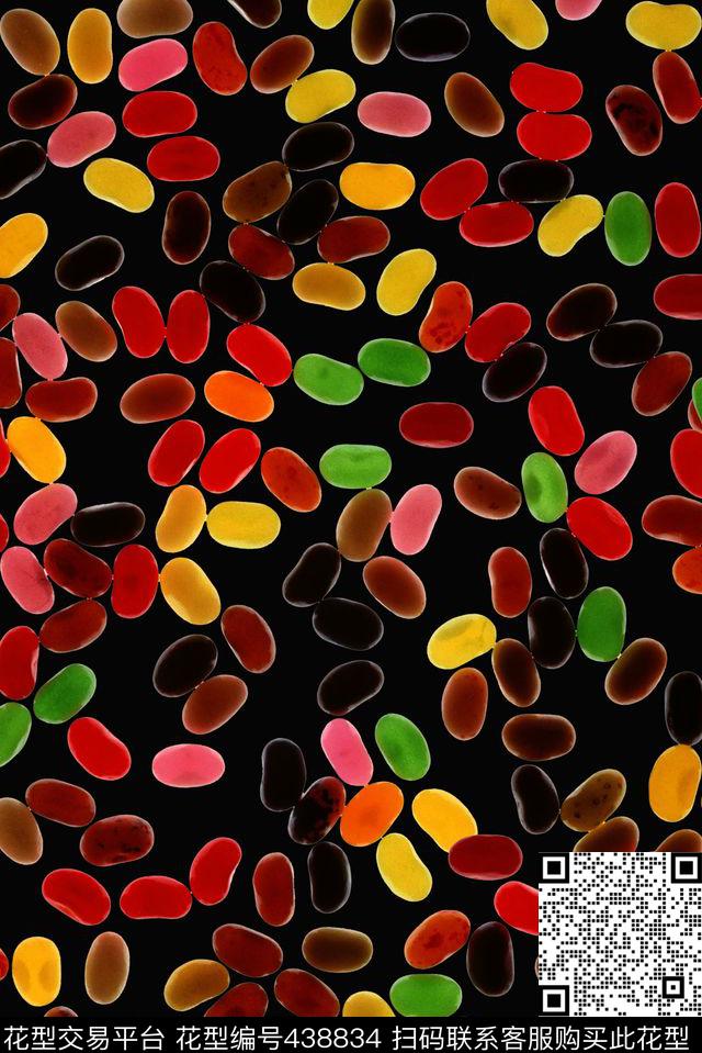 休闲华亿平台五彩小波点五彩豆不规则波点数码印花华亿平台下载（图片编号: 438834） - 瓦栏（Walan）