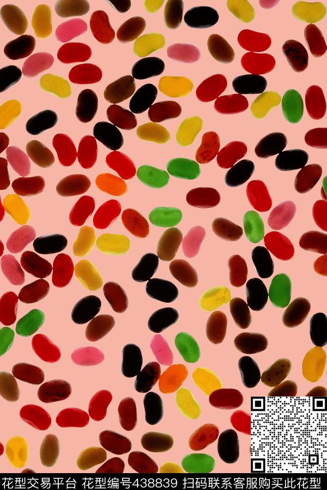 休闲华亿平台五彩小波点五彩豆不规则波点数码印花华亿平台下载（图片编号: 438839） - 瓦栏（Walan）