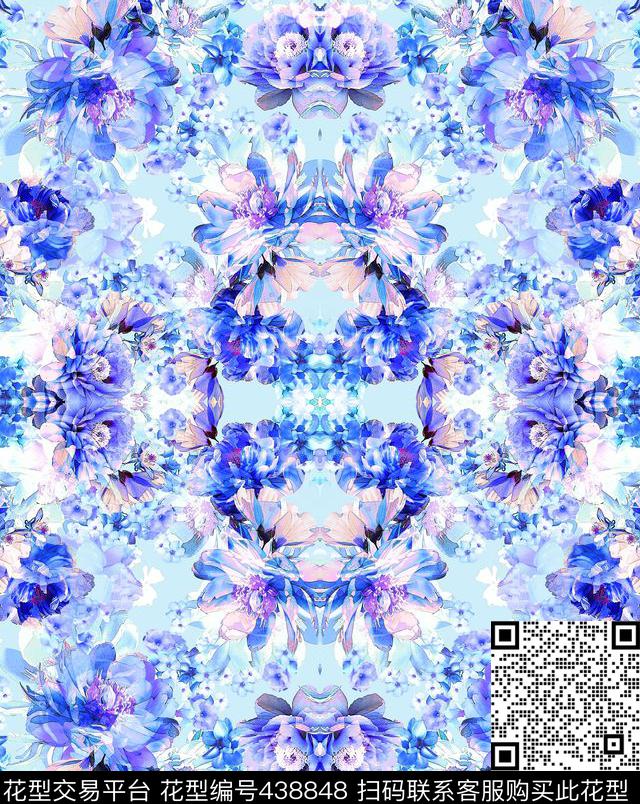 百花香花瓣华亿平台数码印花华亿平台下载（图片编号: 438848） - 瓦栏（Walan）