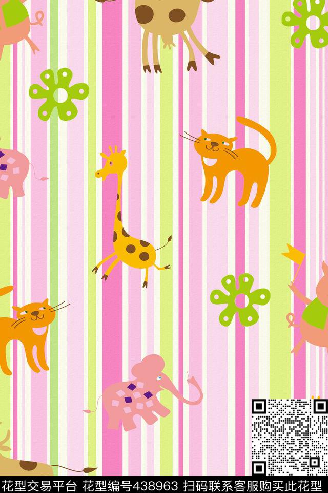 童装线条卡通传统印花华亿平台下载（图片编号: 438963） - 瓦栏（Walan）