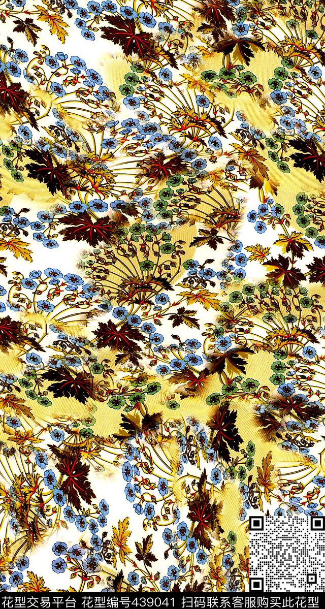 数码华亿平台花卉小碎花抽象数码纸印花华亿平台数码印花华亿平台下载（图片编号: 439041） - 瓦栏（Walan）