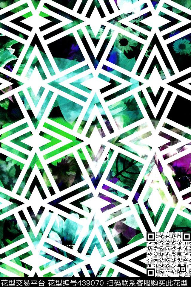 花纹几何面料数码印花华亿平台下载（图片编号: 439070） - 瓦栏（Walan）