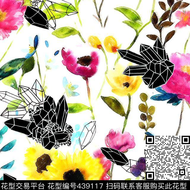 几何立体手绘数码印花华亿平台下载（图片编号: 439117） - 瓦栏（Walan）