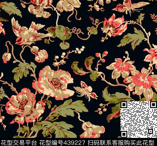 大方复古简单传统印花华亿平台下载（图片编号: 439227） - 瓦栏（Walan）