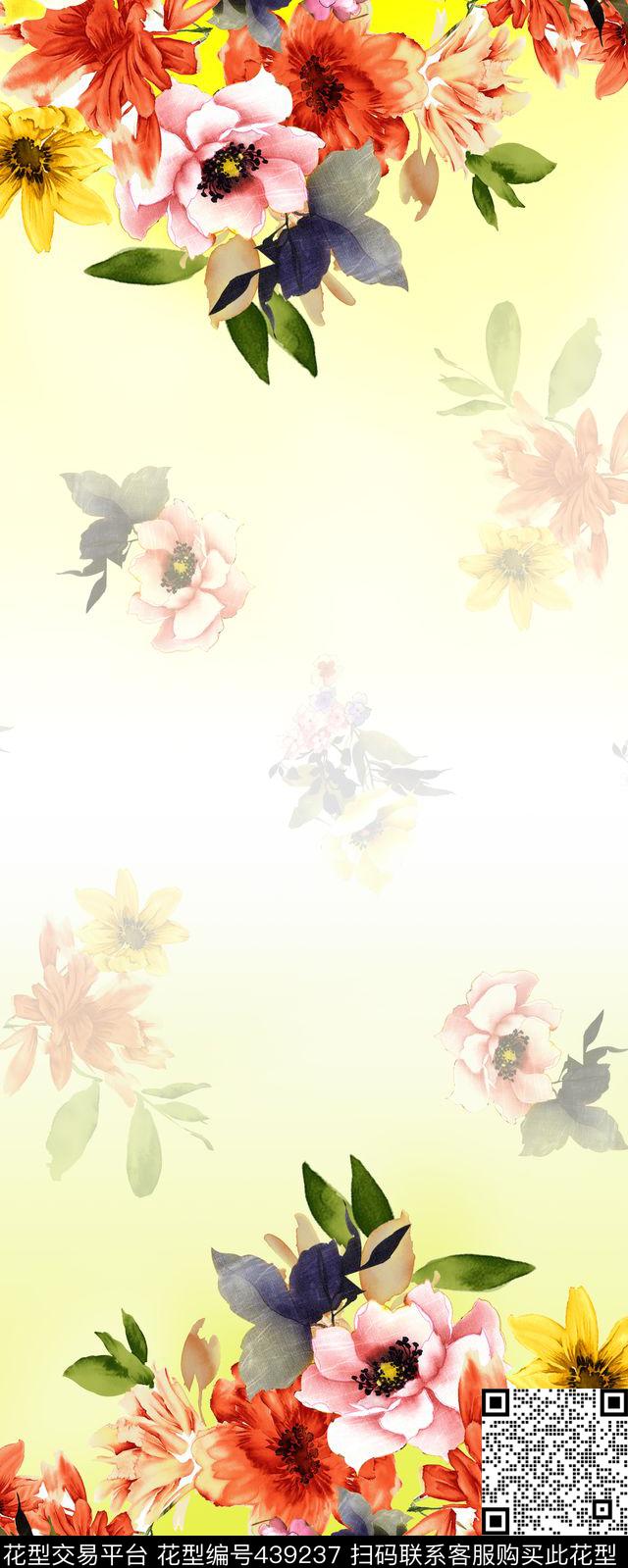 东南亚花卉数码印花华亿平台下载（图片编号: 439237） - 瓦栏（Walan）