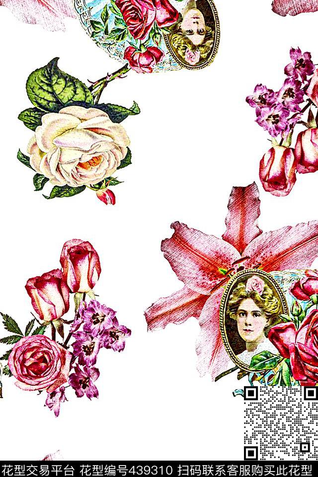 花卉田园妖艳数码印花华亿平台下载（图片编号: 439310） - 瓦栏（Walan）